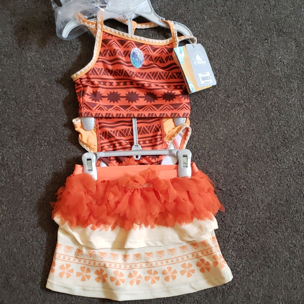 NWT Disney Store Moana bikini with skirt cover